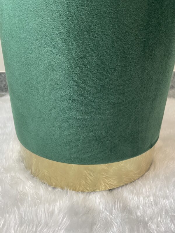 Taburet rotund, tapitat cu stofa, sarcina 100kg, 28x42cm, verde - Image 13