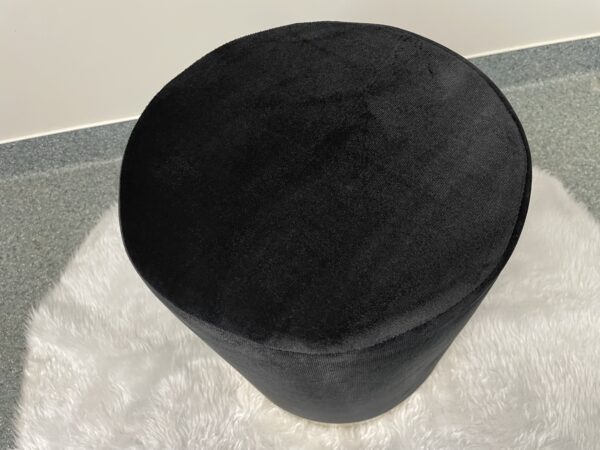 Taburet rotund, tapitat cu stofa, sarcina 100kg, 28x42cm, negru - Image 11