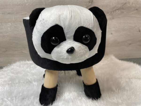 Taburet pentru copii, rotund 28x30cm, lavabil, model panda - Image 11