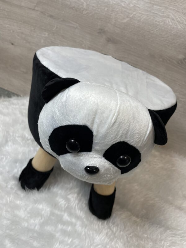 Taburet pentru copii, rotund 28x30cm, lavabil, model panda - Image 18