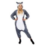Onesie pizsama felnőtteknek, Gyűrűsfarkú maki, S-es méret