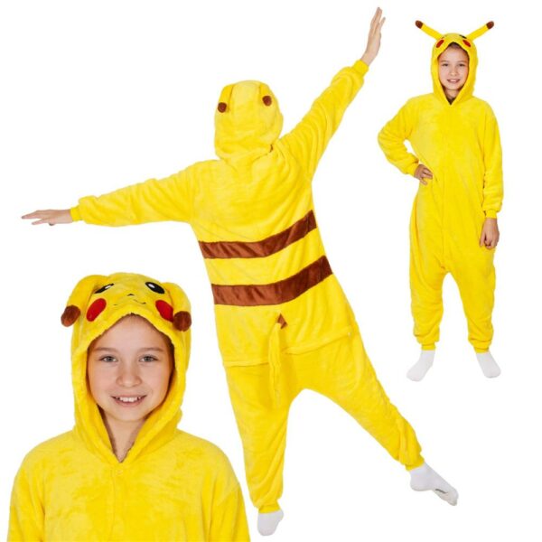 Jumpsuit típusú pizsama gyerekeknek, Pikachu , 120-130 cm méretben - Image 17