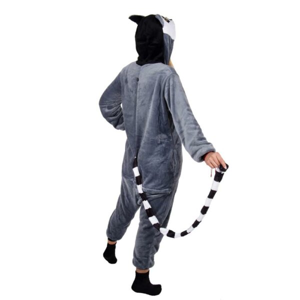 Onesie pizsama felnőtteknek, Gyűrűsfarkú maki, L-es méret - Image 19