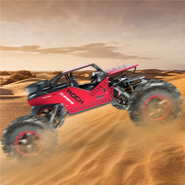Monster Truck Off-Road, 4x4, távirányító, 26x14x17cm, piros és fekete - Image 19