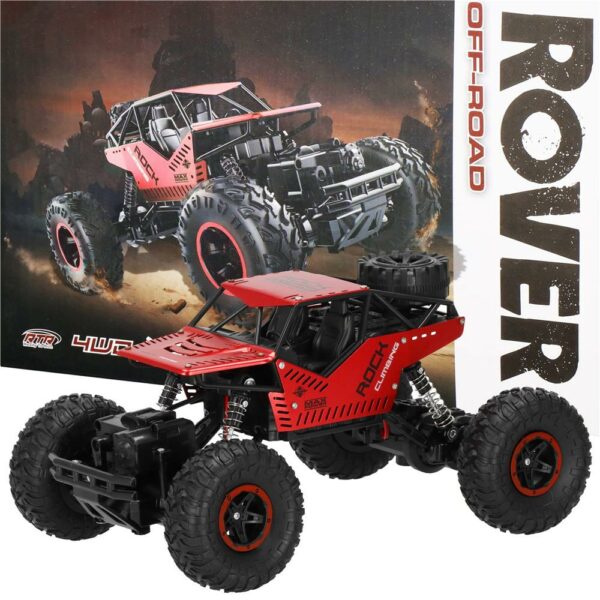 Monster Truck Off-Road, 4x4, távirányító, 26x14x17cm, piros és fekete - Image 21