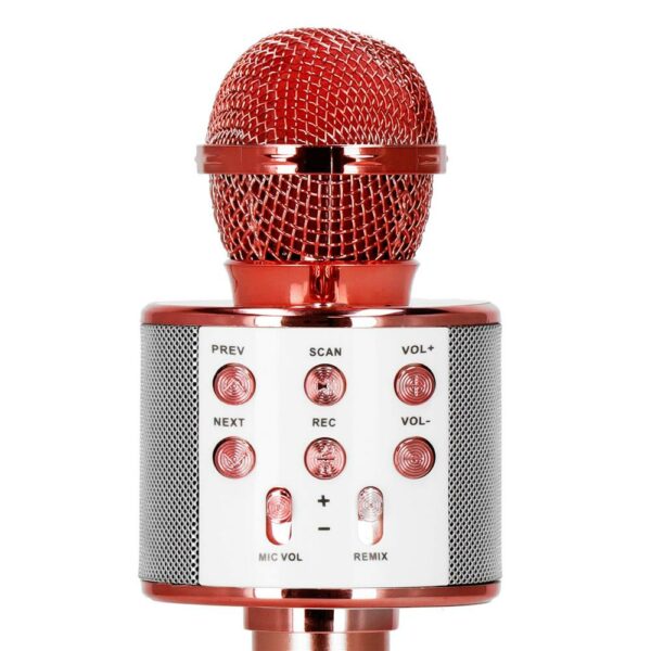 Gyermek karaoke mikrofon, vezeték nélküli, akkumulátorral, iOS és Android kompatibilis, hangváltó funkcióval, rózsaszín - Image 24