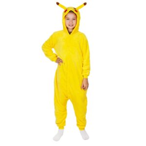 Jumpsuit típusú pizsama gyerekeknek, Pikachu , 120-130 cm méretben