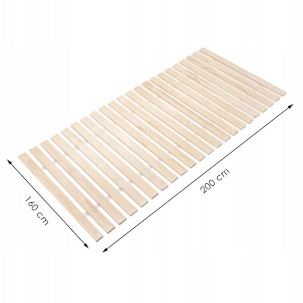 Somiera de pat cu sipci din lemn de pin si molid Premium, 23 benzi, 160x200cm - Image 4