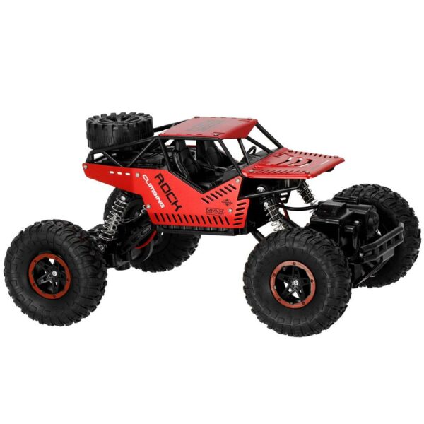 Monster Truck Off-Road, 4x4, távirányító, 26x14x17cm, piros és fekete - Image 8