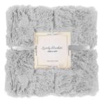 Bolyhos és meleg takaró 2 személyes, 160x200cm, világosszürke