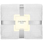 Bolyhos takaró 2 személyes, kétoldalt texturált, 170x210cm, világosszürke