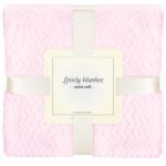 Bolyhos takaró 1 személyes, kétoldalt texturált, 70x160cm, világos rózsaszín