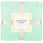 Bolyhos takaró 2 személyes, kétoldalt texturált, 160x220cm, zöld