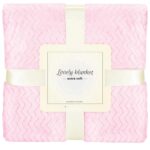 Bolyhos takaró 1 személyes, kétoldalt texturált, 70x160cm, rózsaszín