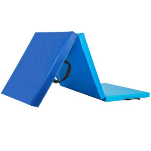 Saltea fitness groasa pentru antrenamente gimnastica, pliabila, 180x60x5,5cm, albastru