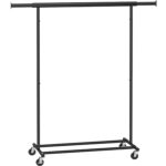 SONGMICS Kerekes ruhaállvány, állítható szélességű, 45x(92-132)x160cm, fekete