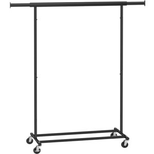 SONGMICS Kerekes ruhaállvány, állítható szélességű, 45x(92-132)x160cm, fekete