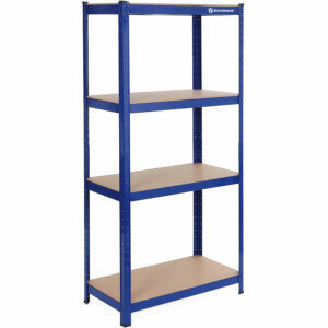 SONGMICS Moduláris fém keretes polc tároláshoz, 4 polc, 160x80x40cm, terhelés 520 kg, kék