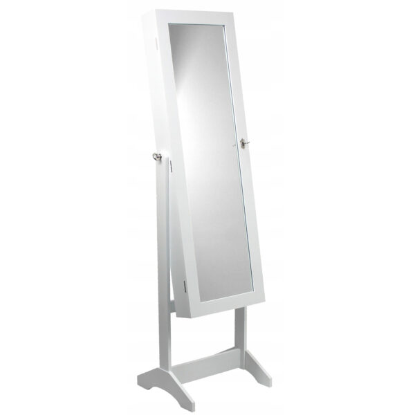 Ékszertartó szekrény tükörrel, 41x147cm, fehér - Image 8