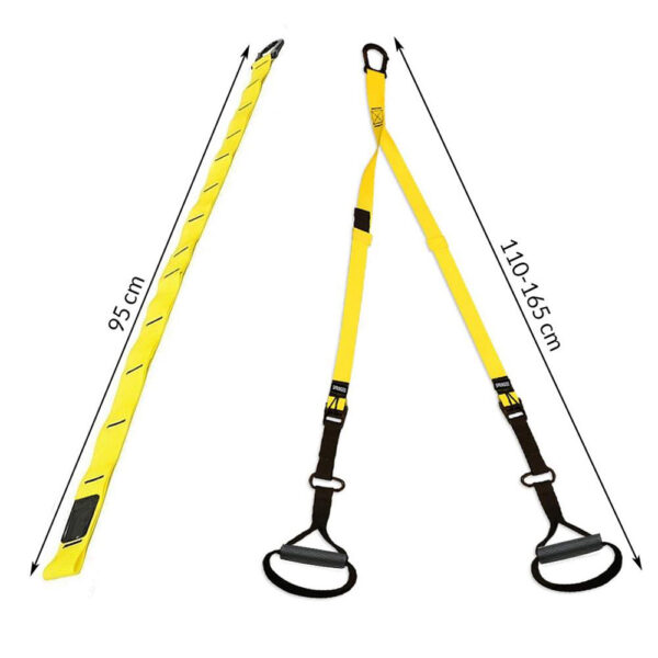 Set sistem suspensie tip TRX, fitness, crossfit sau aerobic, cu sac transport, 250kg - Image 10