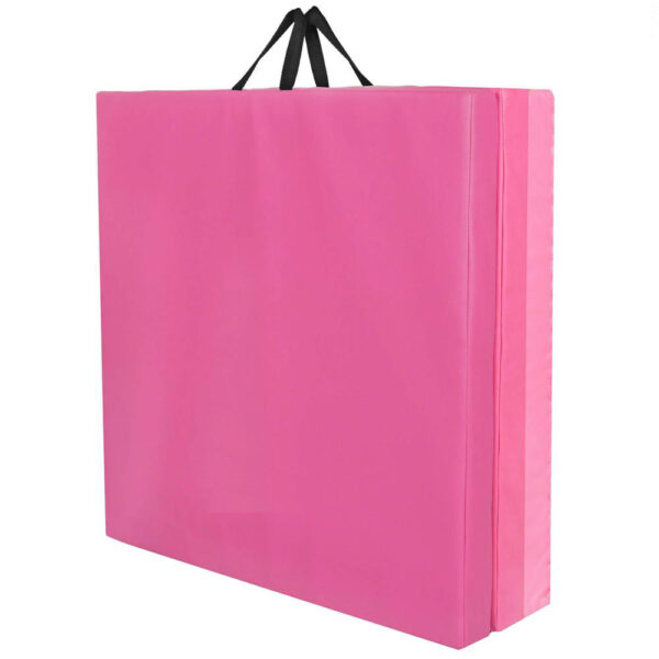 Vastag fitnesz szőnyeg gimnasztikai edzéshez, összecsukható, 180x60x5,5cm, rózsaszín - Image 15