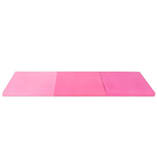 Vastag fitnesz szőnyeg gimnasztikai edzéshez, összecsukható, 180x60x5,5cm, rózsaszín - Image 8