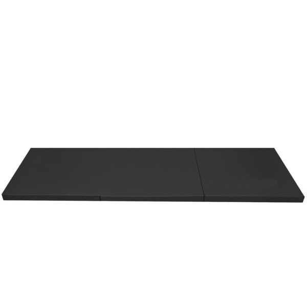 Vastag fitnesz szőnyeg gimnasztikai edzéshez, összecsukható, 180x60x5cm, fekete - Image 9