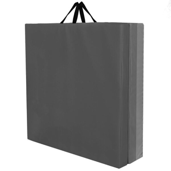 Vastag fitnesz szőnyeg gimnasztikai edzéshez, összecsukható, 180x60x5,5cm, szürke - Image 8