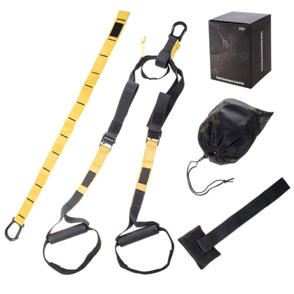 Set sistem suspensie tip TRX, fitness, crossfit sau aerobic, cu sac transport, 250kg - Image 9