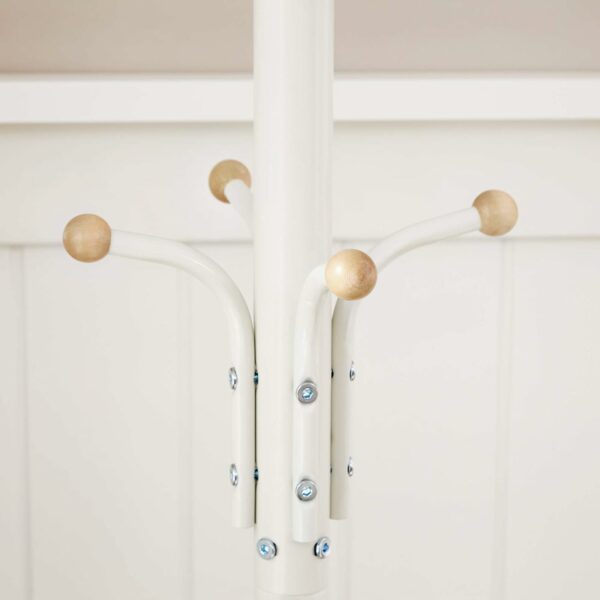 SONGMICS Ruhaakasztó 12 akasztóval 3 szinten, fém, magassága 182 cm, krémfehér - Image 10
