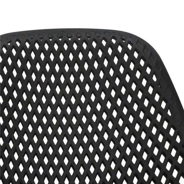 Set 4 scaune dining Milano pentru bucatarie cu textura perforata, 43x83cm, negru - Image 10