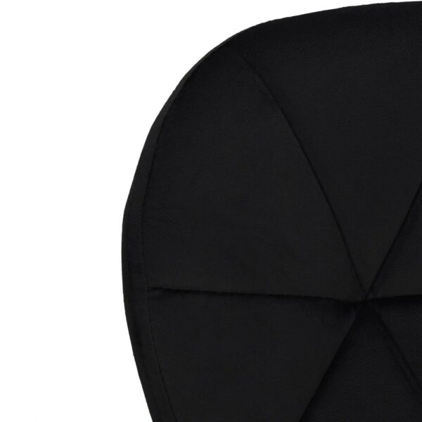 Set 4 scaune dining Torino pentru bucatarie tapitat cu catifea, 40x72cm, negru - Image 12