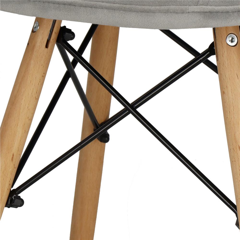 Set 4 scaune dining Milano Soft pentru bucatarie tapitat cu catifea moale, 44x84cm, gri - Image 10