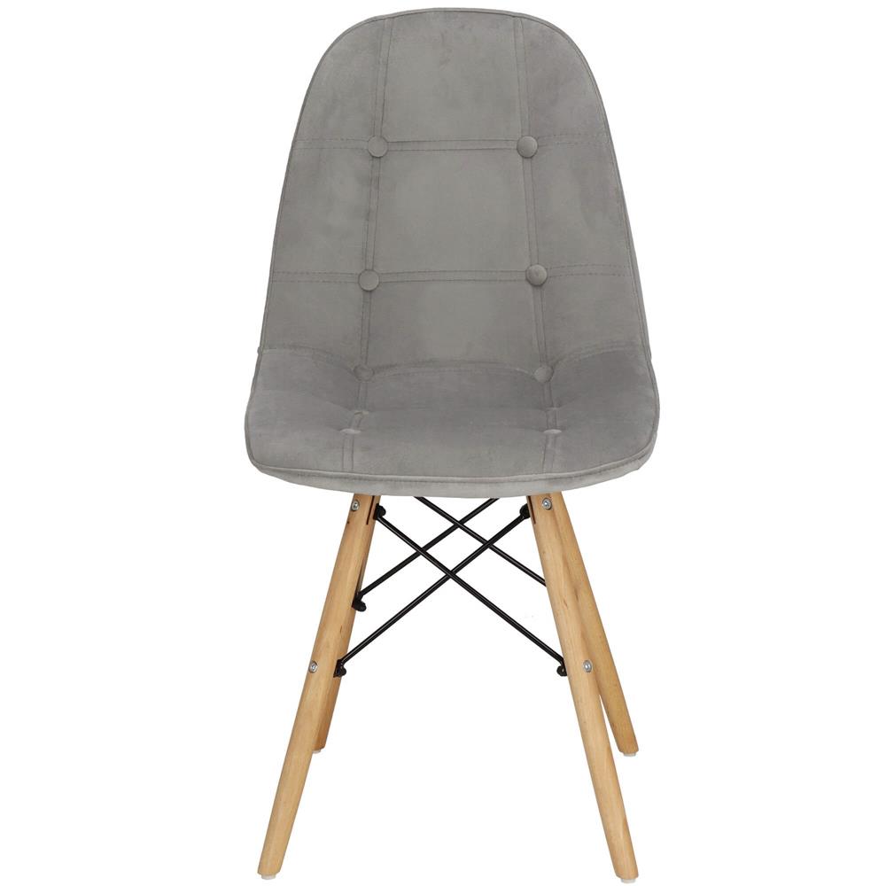 Set 4 scaune dining Milano Soft pentru bucatarie tapitat cu catifea moale, 44x84cm, gri - Image 11