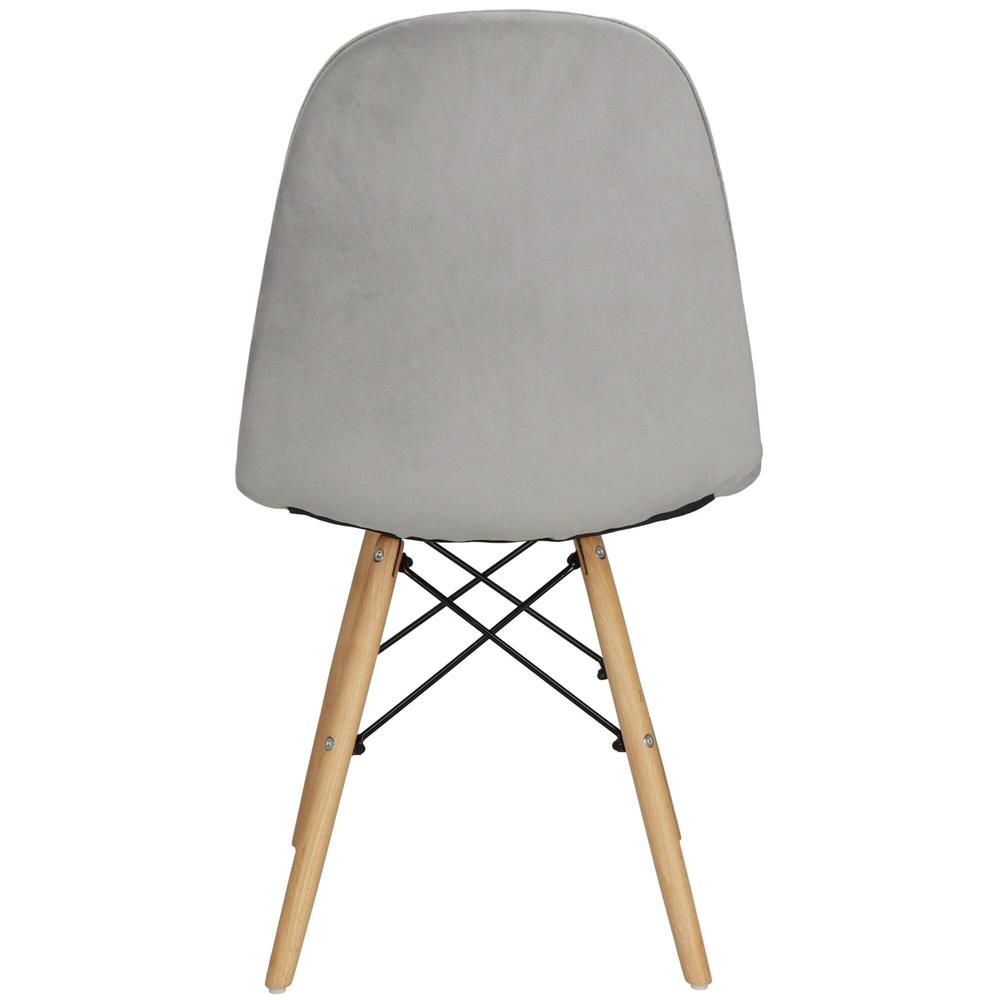 Set 4 scaune dining Milano Soft pentru bucatarie tapitat cu catifea moale, 44x84cm, gri - Image 14