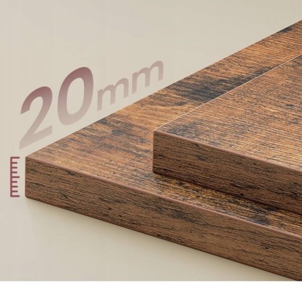 VASAGLE szennyeskosár, 2 rekeszes, kivehető szennyeszacskók, 2 polc, akasztórúd, 2x46L, 73x33x177cm, rusztikus barna - Image 3