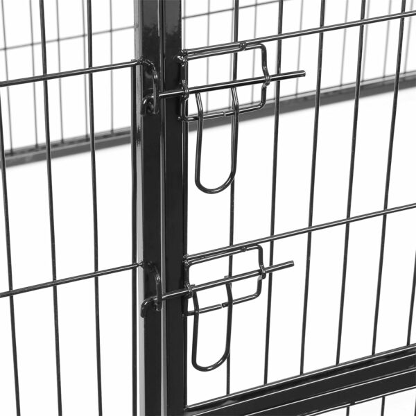 FEANDREA Kutya kennel, ajtóval, XXL, 122x80x70cm, fekete - Image 6