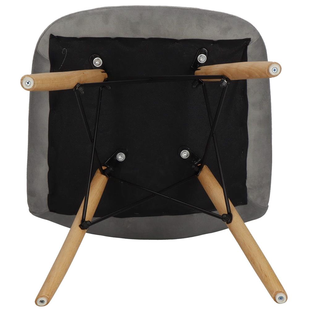 Set 4 scaune dining Milano Soft pentru bucatarie tapitat cu catifea moale, 44x84cm, gri - Image 16