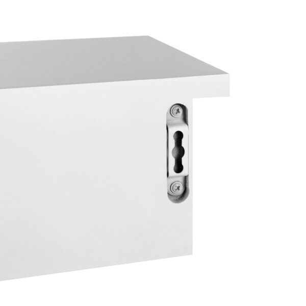 SONGMICS Lebegő falipolc 2 fiókkal, MDF, teherbírás 15kg, 15x65x10cm, fehér - Image 6