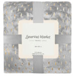 Bolyhos takaró 2 személyes, 2 oldalas. texturált, 200x220cm, szürke