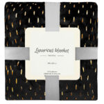 Bolyhos takaró 2 személyes, 2 oldalas. texturált, 200x220cm, fekete