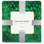 Bolyhos takaró 2 személyes, 2 oldalas. texturált, 200x220cm, zöld