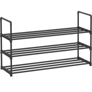 SONGMICS cipőtartó 3 szintes, fém szerkezetű, 12-15 párnak, 92x30x55cm, fekete
