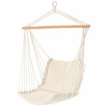 Függesztett Brazil függőfotel, 60x120x130cm, 150kg, bézs