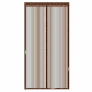 Plasa anti-insecte, cu inchidere magnetica, latime 80-100cm, inaltime 210-220cm, maro