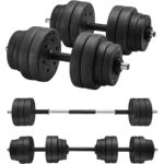 SONGMICS Állítható súlyzókészlet 2x15kg acélrúddal