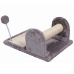 Ansamblu de joaca pentru pisici, cu loc pentru zgariat si minge, 40x31x20cm, gri