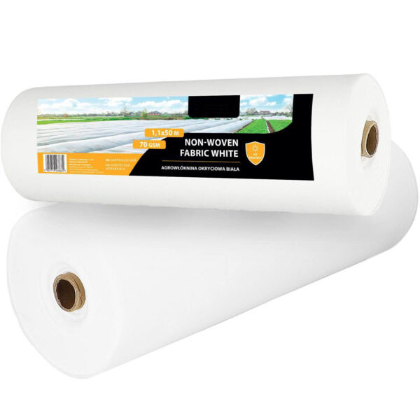 Agrotextil, mulcsozás, gyomirtó, UV szűrő, 50 x 1,1 méter, 70g/m2, fehér - Image 9