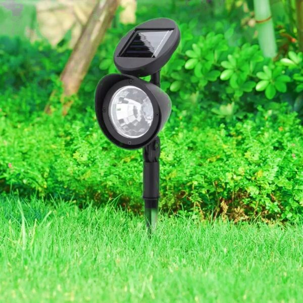 Lampa solara LED, tip proiector, IP44 pentru exterior, 26cm, negru - Image 2