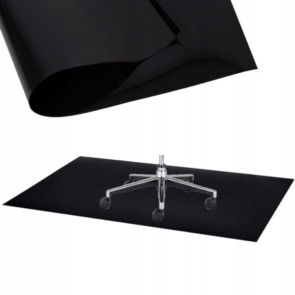 Protectie parchet pentru scaun de birou, polipropilena, 120x90cm, negru - Image 2